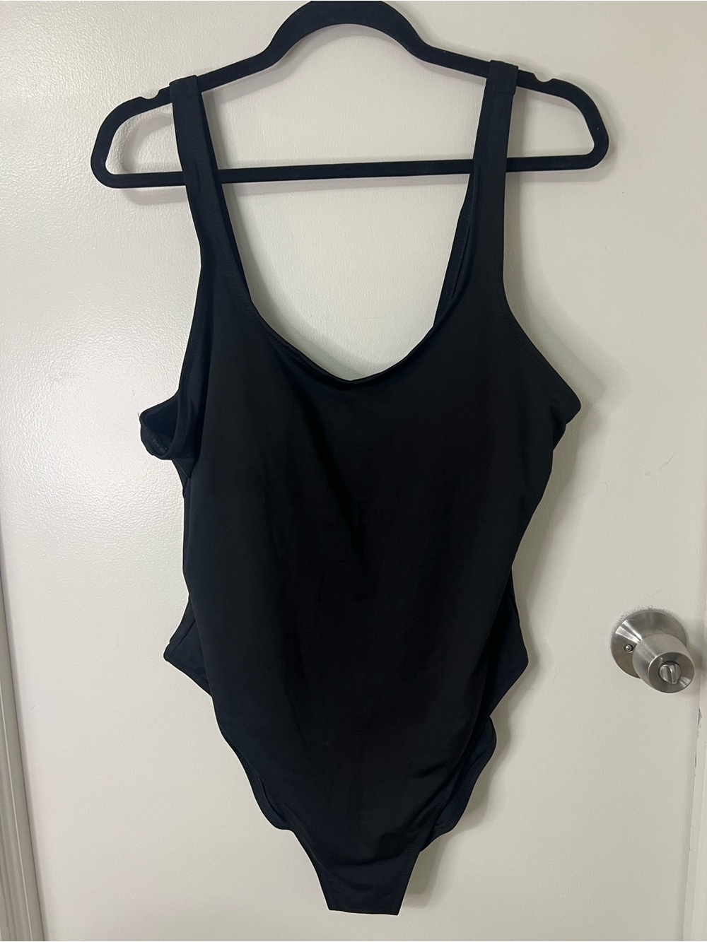 PINK Victoria's Secret Black Scoop Neck One Piece Swimsuit Vacation Minimalist